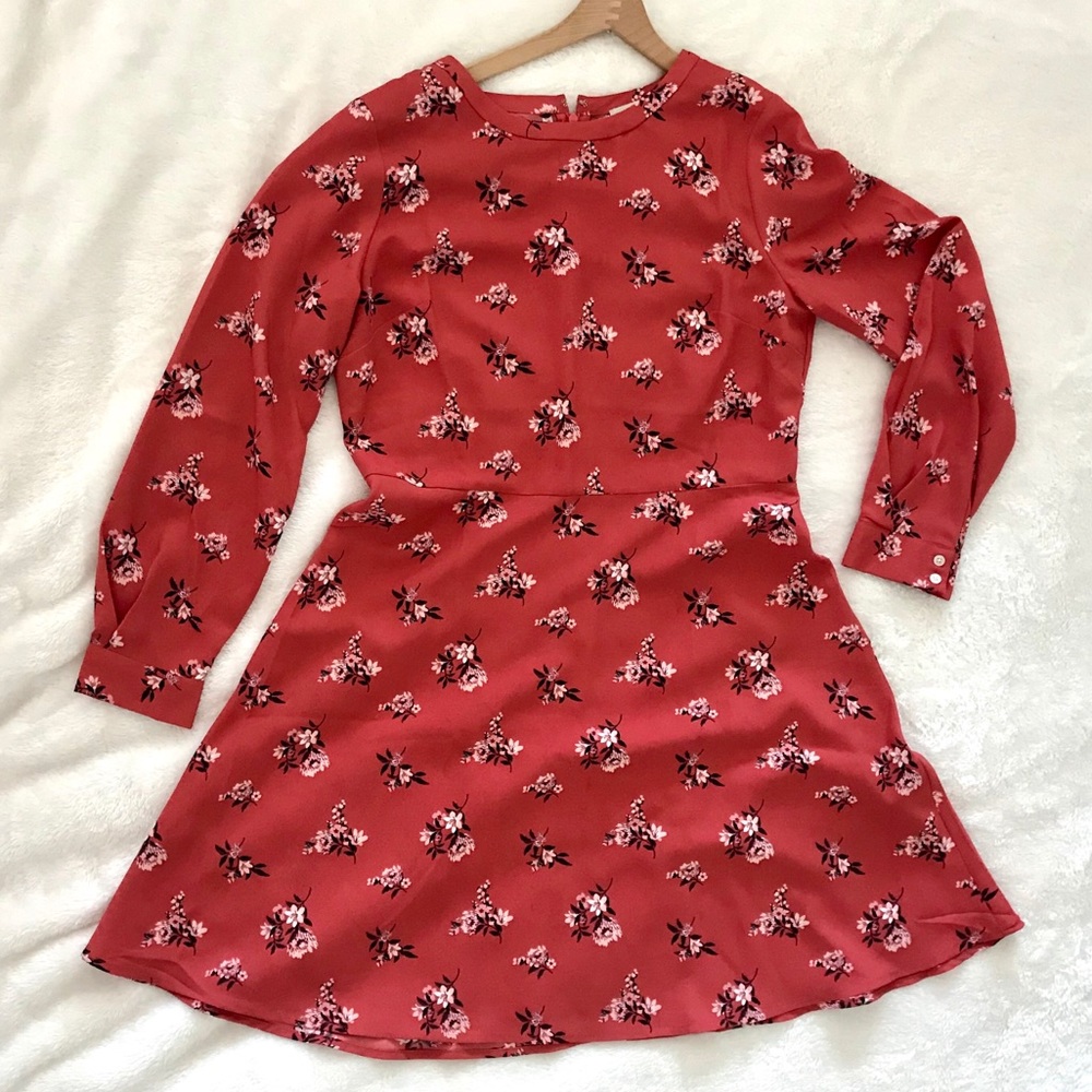 LOFT Petite Pink Floral Dress